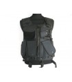 Gilet Corpetto Tattico con fondina NERO Ordinanza Sicurezza Vigilanza Giubbetto