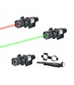 Punto luce laser rosso o verde full metal per slitta weaver per pistola carabina dotato di adattatore
