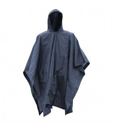 DARK BLUE VINYL PONCHO 0,15 MM