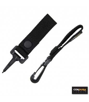 Portachiavi a moschettone in cordura DP208 porta guanti o accessori da cinturone