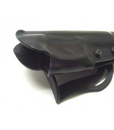 TU1 - Leather belt holster with removable elastic safety catch