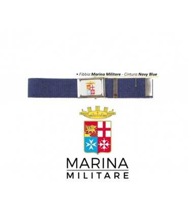 Cintura in tela di cotone con placca