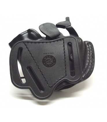 NS1 - Belt leather holster uncovered full barrel with automatic safety system
