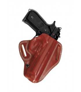 HB1 - Open leather belt holster with two belt loops