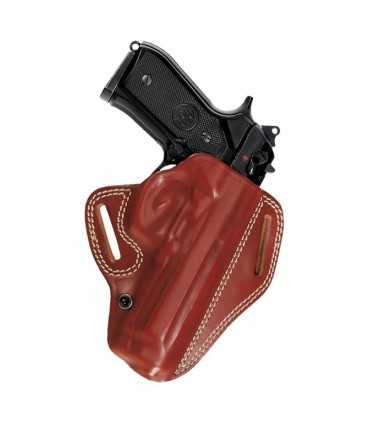 HB1 - Open leather belt holster with two belt loops