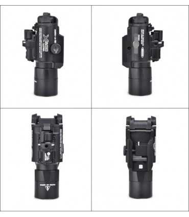 Torcia tattica X400 con laser incorporato per pistola fucile
