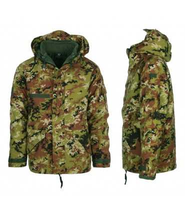 PARKA militare Giubbotto VEGETATO ITALIANO professionale con imbottitura interna in pile staccabile