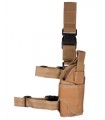 Fondina Cosciale Militare colore Coyote TAN in cordura da coscia Esercito Softair Airsoft