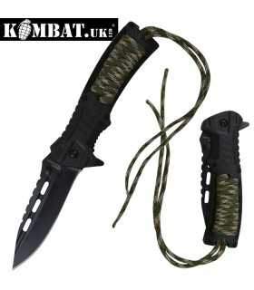 Hunting Survival Knife - Folding knife with paracord