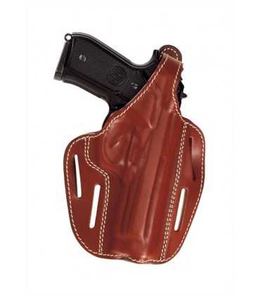 H199 - Quick release leather holster with four belt loops