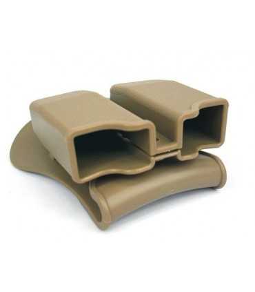 Fondina in polimero con porta caricatore doppio per uso professionale con sicura e SGANCIO RAPIDO da fianco