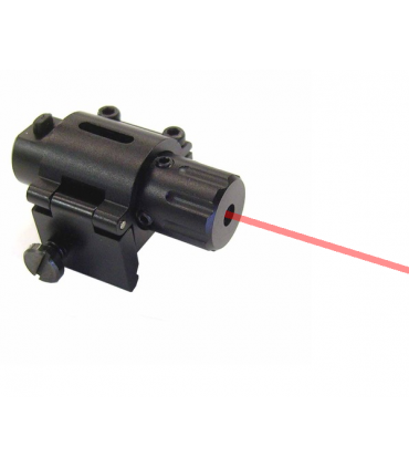 Punto luce laser rosso classe II full metal per slitta weaver per pistola carabina