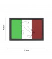 Patch Italia 3D su fondo Nero con disegno penisola italiana con Velcro