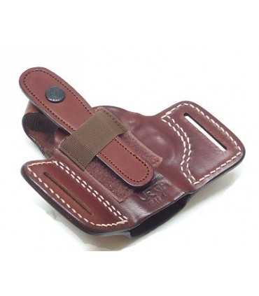 F1 - Belt leather holster uncovered full barrel with quick release