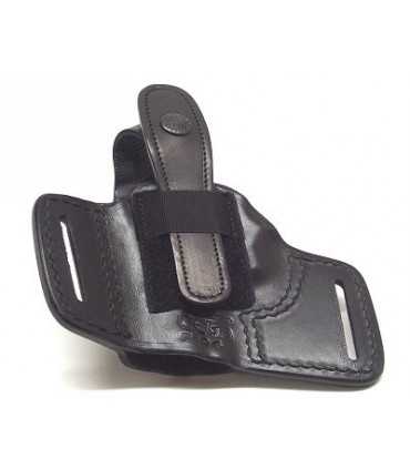 F1 - Belt leather holster uncovered full barrel with quick release