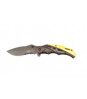 Coltello Tascabile COMBAT Adventure in ACCIAIO INOX Manico Alluminio Clip da Cintura