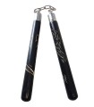 NUNCHAKU WOOD BLACK ENGRAVE WITH CHINESE DRAGONS