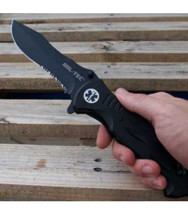 Coltello MEDIC GRANDE Professionale Soccorritore da Soccorso con Esculapio sul manico