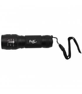 Flashlight 3 Watt LED, black, focus, length: 12 cm