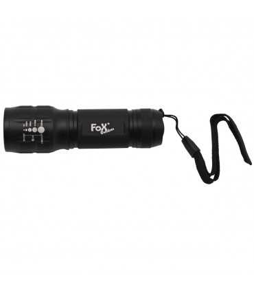 Torcia a LED 3 Watt FOX Outdoor Compatta Impermeabile Zoom e Focus range 150 mt