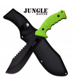 JM-032GN Coltello Machete JUNGLE con manico Verde Fluo sopravvivenza escursionismo campeggio