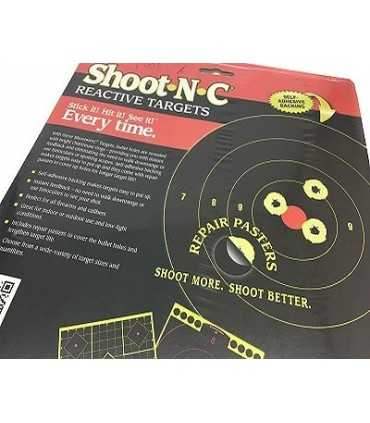 SHOOT•N•C® 8 INCH BULL'S-EYE, 6 TARGETS - 72 PASTERS - 21,5 x 21,5 cm