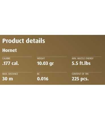 Pallini H&N Hornet per carabina calibro 4,5 da caccia