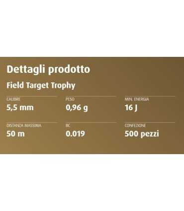 Pallini H&N Field Target Trophy calibro 4,5 5,5 mm per carabina ad aria compressa uso caccia