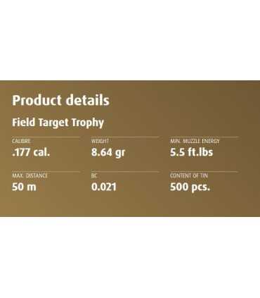 Pallini H&N Field Target Trophy calibro 4,5 5,5 mm per carabina ad aria compressa uso caccia