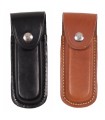 Porta coltello fodero in pelle cuoio NERO o MARRONE per coltelli fino 13 cm da cintura