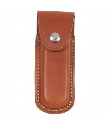 Porta coltello fodero in pelle cuoio NERO o MARRONE per coltelli fino 13 cm da cintura