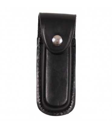 Porta coltello fodero in pelle cuoio NERO o MARRONE per coltelli fino 13 cm da cintura
