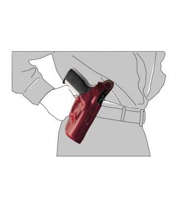 T1 - Fondina Thumb Snap da fianco o cross draw per automatiche o revolver