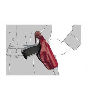 T1 - Quick release belt leather concealment holster