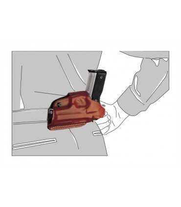 N1 - 3 uses leather belt holster with quisk release