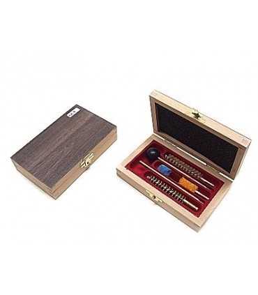 Wooden gun cleaning kit