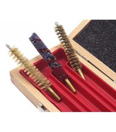 Completo pulizia pistola confezionato in scatola di legno