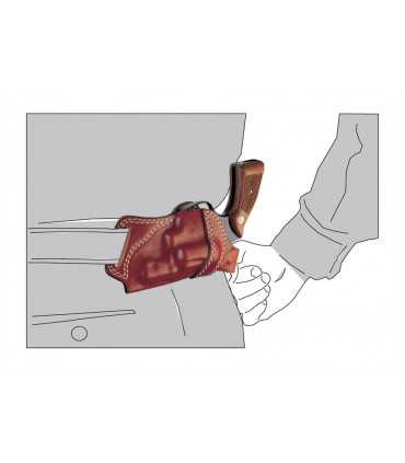 NF1 - Quick release leather back holster