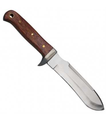BW Knife "parachutist", wooden handle, leather sheath