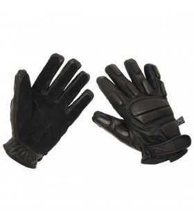 Guanti tattici Protect imbottiti antitaglio antisommossa 100 %pelle colore nero