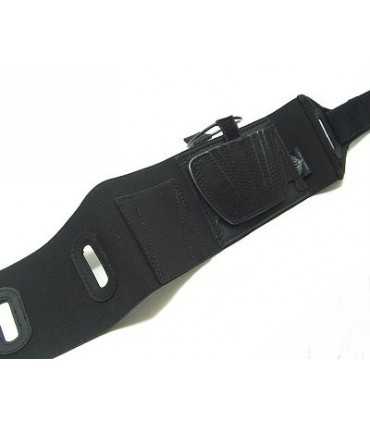 5142 - Fascia elastica Radar sottocamicia o giacca con fondina in pelle per pistola caricatori e distintivo, occultamento arma