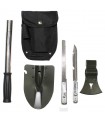 Kit 6 in 1 completo di pala o vanga ascia accetta seghetto e lama o coltello