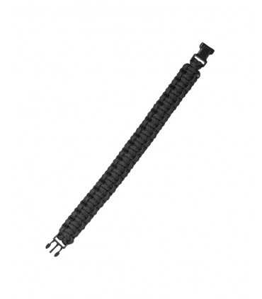 BLACK 15MM PARA BRACELET WITH PLASTIC CLOSURE