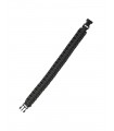 BLACK 15MM PARA BRACELET WITH PLASTIC CLOSURE