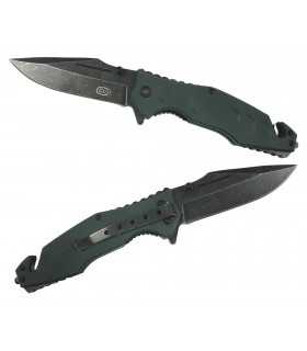 Coltello Militare Tascabile con clip da cintura frangi vetro taglia cintura INOX