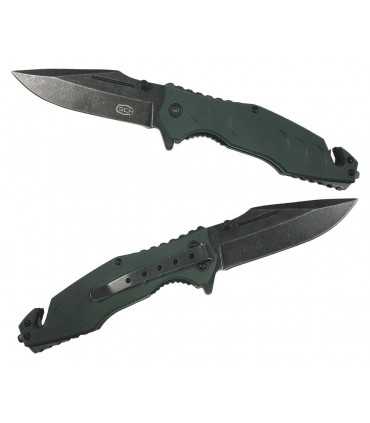 Coltello Militare Tascabile con clip da cintura frangi vetro taglia cintura INOX