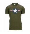 T-SHIRT WW II with USAF logo available in OD Green or Black Color
