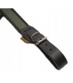LEATHER-FINISHED RIFLE SLING WITH ELASTIC BACKING