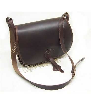 COWHIDE LEATHER GAME BAG WITH MESH