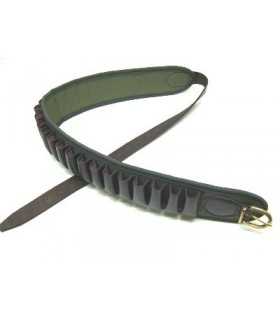 Cartuccera in cordura e pelle con 24 celle per cartucce calibro 12